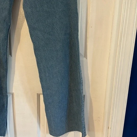 NWT Women’s Zara High Rise Wide Leg Denim Jeans Size 34 US (2) - Picture 7 of 10